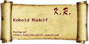 Kobold Rudolf névjegykártya
